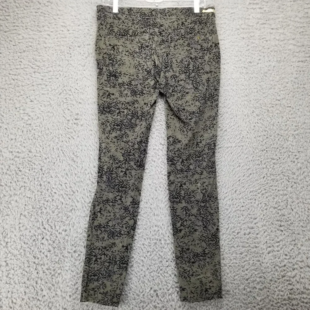 Pilcro Jeans Womens 28 Serif Olive Green Camo Print Corduroy Skinny Stretch - Picture 10 of 15